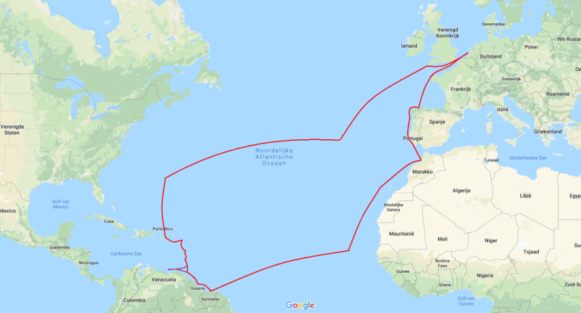 kaartje Rondje Atlantic